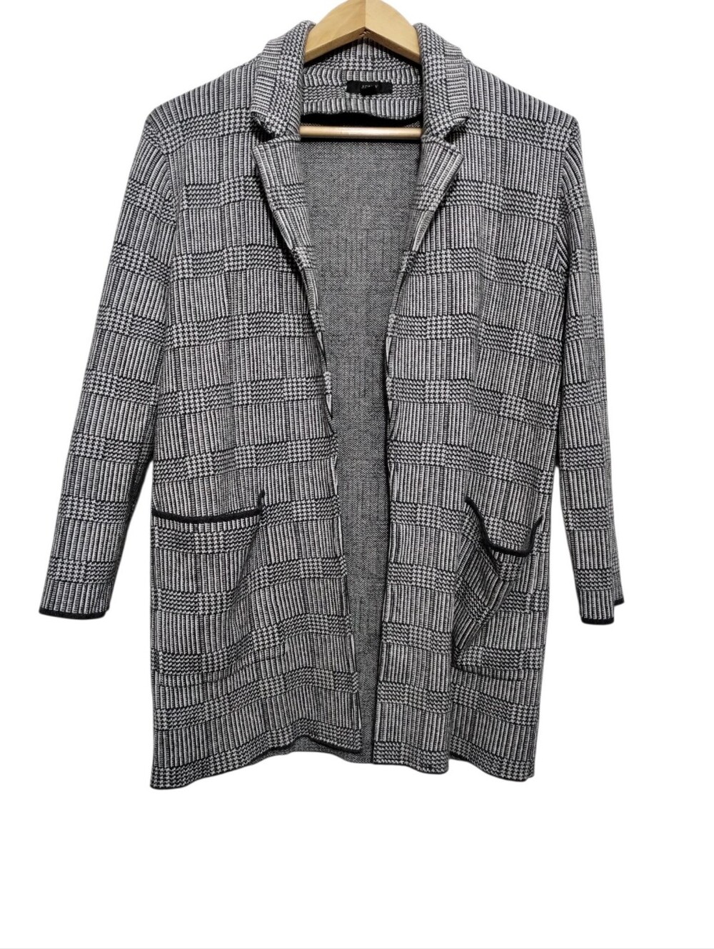 J.Crew Sophie Open-front Sweater-blazer in Glen Plaid Womens S Merino Wool Blend
